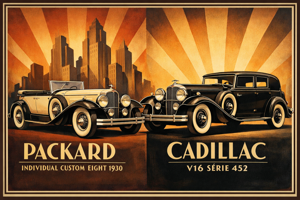 Cadillac V16 Série 452 vs Packard Individual Custom Eight 1930