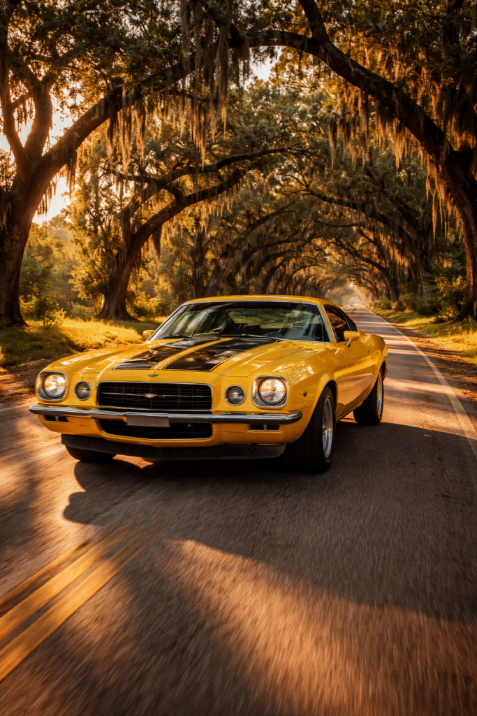 V8 General Motors dans une chevrolet Camaro 1973