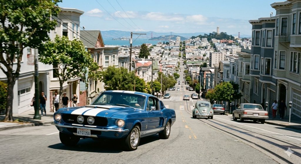 GT 500 de 1967 dans une rue de San Francisco