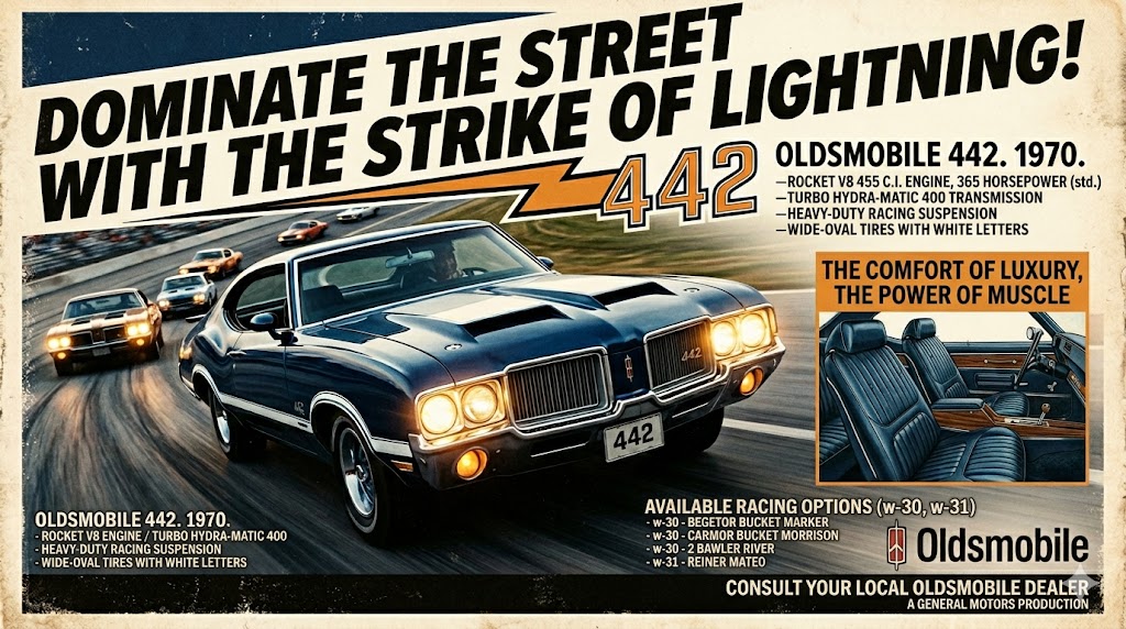L'expertise du marché des Muscle Cars de collection place l'Oldsmobile 442 dans une position de "valeur refuge" au sein du groupe General Motors. 